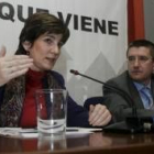 Ana Leiva y Francisco Fernández, ayer en el foro «El León que viene»