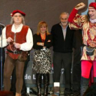 Martínez Barazón, Isabel Carrasco, Matías Llorente y el periodista Luis del Olmo durante la actuació