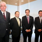 José Ángel Hermida, Evaristo Abril, Alfonso Murillo y José Ramón Alonso, durante el encuentro