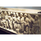 Sarcófago procedente de San Justo de la Vega que se exhibe en el Museo Arqueológico Nacional. DL