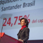 La presidenta del Grupo Santander, Ana Botín, dedicará todos sus esfuerzos a mantener la trayectoria de éxito de su padre, Emilio Botín.