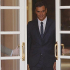 El presidente del Gobierno, Pedro Sánchez, en el palacio de la Moncloa.