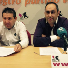 Luis Mariano Santos y Valentín Martínez, ayer.