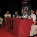 Coloquio previo al pase de la película, con Querejeta.