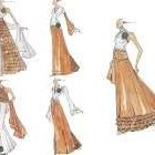 Colección ganadora del concurso de diseño de trajes de las damas y la reina
