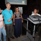 Responsables del museo y de la empresa organizadora. L. DE LA MATA