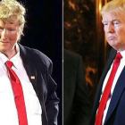 Meryl Streep se mete en la piel de Donald Trump. La actriz parodia al millonario y candidato republicano en un teatro de Nueva York.