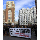 Concentración en la plaza del Callao de Madrid.
