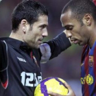 Palop (i) y Henry se vuelven a ver las caras esta noche en el Camp Nou.