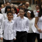 Los escolares de la zona acudieron uniformados al evento