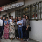 Cabañas, junto a su ejecutiva, Cendón y Sen, ayer. FERNANDO OTERO