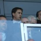 Balta, arriba primero por la izquierda, en el palco del Antonio Amilivia