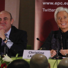 El ministro de Economía Luis de Guindos y la directora gerente del FMI Christine Lagarde.