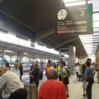 El tren no llega a la hora programada de salida