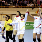 Las leonesas Raquel Caño y Cristina, a la izquierda.