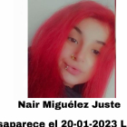 Cartel de SOS desaparecidos en el que se denuncia la desaparición de Nair Miguélez Juste. DL