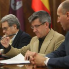 Manuel Fernández Conde, Miguel María Muñoz Medina, Francisco Fernández y José Antonio Díez, durante