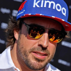Fernando Alonso, hoy a su llegada al circuito británico de Silverstone