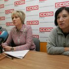 Los representantes sindicales ofrecieron ayer una rueda de prensa en la sede de CC OO.