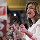 Susana Díaz, durante el acto de presentación de su candidatura, el pasado 26 de marzo.