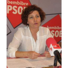 La edil socialista Nancy Prada, ayer en rueda de prensa.