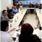 Un momento de la reunión de la ejecutiva del PSOE leonés