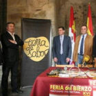 Reguera, Valcarce,  Reyero, Arias y Telesforo, ayer en el Monasterio de Carracedo.