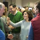La vicepresidenta y detrás el presidente del PP andaluz. D. PÉREZ