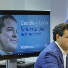 El Director de Campaña del Partido Popular de Castilla y León, Raúl de la Hoz, durante la presentación de la campaña del PP. DL