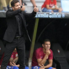 Simeone, durante el encuentro que el Atlético disputó en Balaídos ante el Celta el pasado sábado.