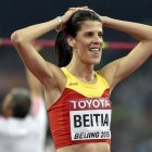 Beitia se disculpa tras quedar eliminada en 2,01 metros, en la final de altura.
