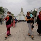 El templo y los feligreses de la Iglesia de La Luz Del Mundo en México.