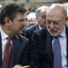 El ministro de Justicia, Rafael Catalá, y el fiscal general del Estado, José Manuel Maza, en un acto el pasado día 7 de febrero.