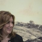 La presidenta de la Junta de Andalucía, Susana Díaz, en un acto oficial en Castilblanco de los Arroyos (Sevilla).