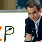 Rodríguez Zapatero en la rueda de prensa al día siguiente de su victoria electoral