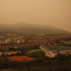 Aspecto que presentaba hoy la zona este de la ciudad de Oviedo.