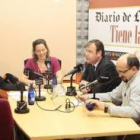 Ángel Villalba, la moderadora Nuria González, Antonio Silván y Felipe Ramos durante la tertulia