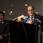 Puigdemont y Torra tras su reunión en Berlín. OMER MESSINGER