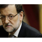 El presidente del Gobierno español, Mariano Rajoy, durante la segunda jornada del debate del estado de la nación.