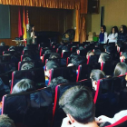 Un momento de la sesión para los alumnos de los centros. PLANILLO