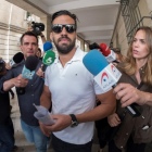 Antonio Manuel Guerrero, miembro de La Manada, ante el juzgado de guardia de Sevilla.