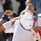 Novak Djokovic celebra la victoria conseguida frente a Gasquet en octavos de final.
