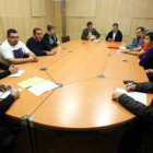 Imagen de la reunión que se celebró en la mañana de ayer entre Gersul y el comité.