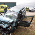 Accidente mortal con dos víctimas, el pasado martes en San Martín del Camino.