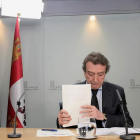 De Santiago-Juárez, ayer en rueda de prensa.