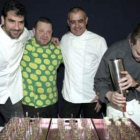 Los chefs Paco Roncero, Alberto Chicote, J. P. Felipe y Alfonso Sánchez, durante la presentación de