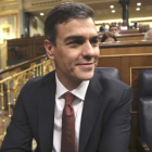 El presidente del Gobierno, Pedro Sánchez, en el Congreso