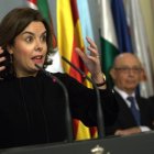 La vicepresidenta del Gobierno, Soraya Saénz de Santamaría.