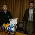 García Alegre y Pedro Escolar, del sindicato Stele, ayer en Ponferrada