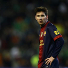 Messi sufre la enésima lesión en el bíceps femoral de su pierna derecha.